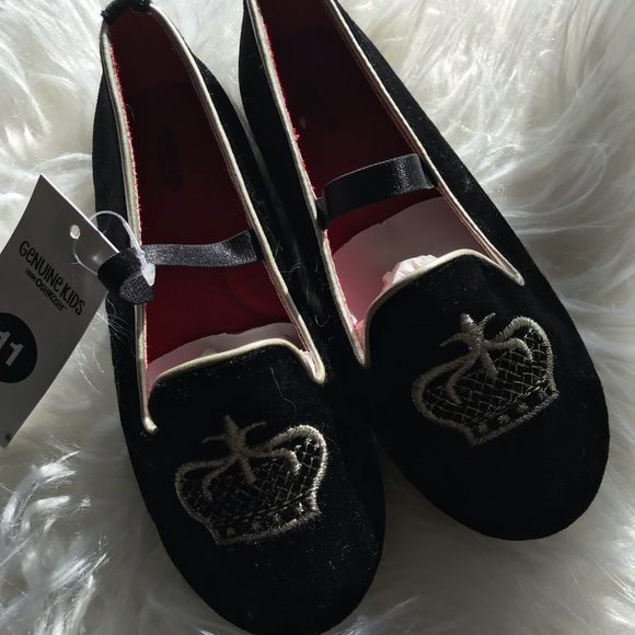 Genuine kids by Oshkosh black velvet ballet flats - Picture 2 of 4
